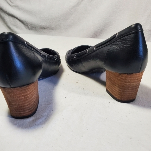 Rockport Adiprene Buckled Black Leather Loafer Block Heel Size US 6.5 - Picture 10 of 15
